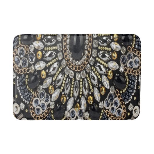 Glitzern Deko Kristall Badematte (Vorderseite)