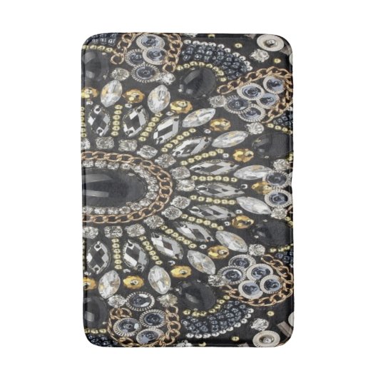 Glitzern Deko Kristall Badematte (Vorderseite Vertikal)