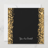 Glitzern der Hochzeitsbeteiligung Einladung (Rückseite)