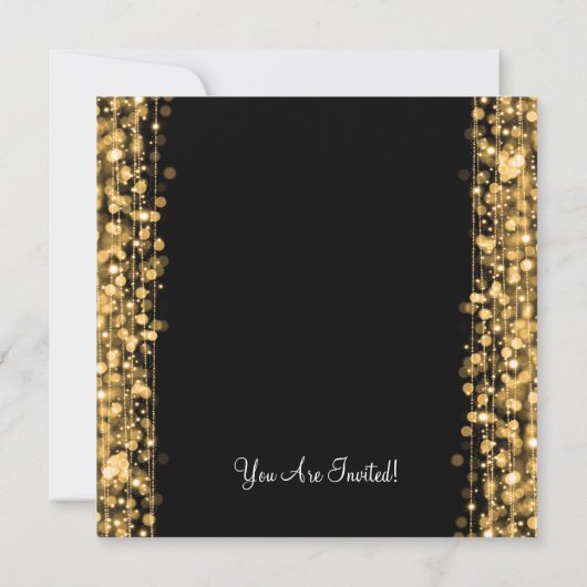 Glitzern der Hochzeitsbeteiligung Einladung (Rückseite)