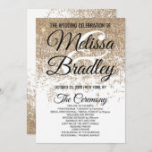 Glitzern des Gold-Glitzer-Programms Programm (Vorne/Hinten)