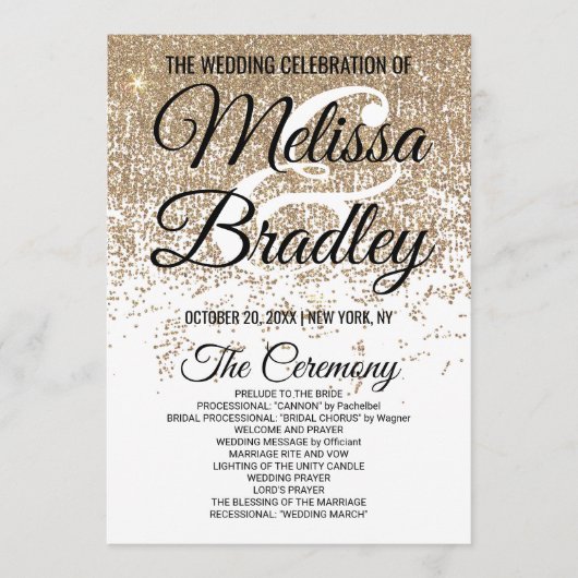 Glitzern des Gold-Glitzer-Programms Programm (Vorderseite)