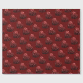 Glitzern des Herz-Glitzer-Musters dunkelrote Valen Geschenkpapier (Flach)