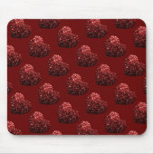 Glitzern des Herz-Glitzer-Musters dunkelrote Valen Mousepad (Vorne)
