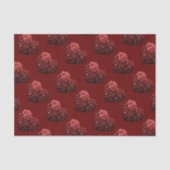 Glitzern des Herz-Glitzer-Musters dunkelrote Valen Seidenpapier (Vorderseite)