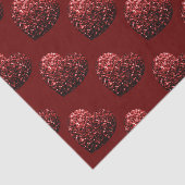 Glitzern des Herz-Glitzer-Musters dunkelrote Valen Seidenpapier (Ausschnitt)