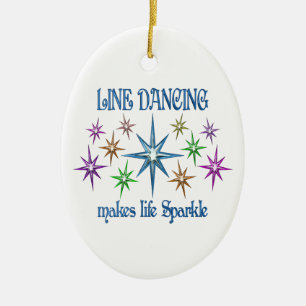 Glitzern des Line Tancing Keramik Ornament