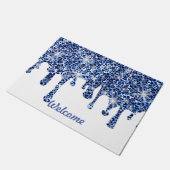Glitzern, die Blaue Geparden treiben Fußmatte (Schrägansicht)
