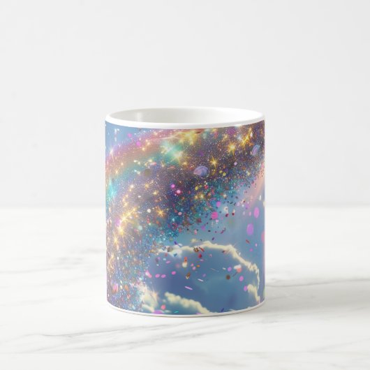 Glitzern digitale Kunst Kaffeetasse (Mittel)