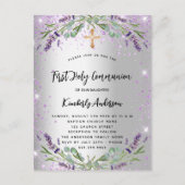 Glitzern Einladungspostkarte (Vorderseite)