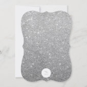 Glitzern für den Silber-Urlaub und Cocktail-Party Einladung (Rückseite)