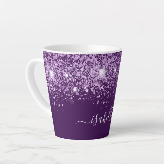 Glitzern für lila Glitzer Milchtasse (Linke Ecke)