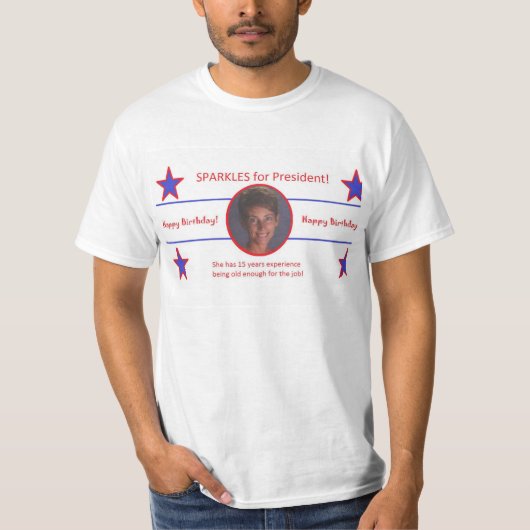 Glitzern für Präsidenten T-Shirt (Vorderseite)