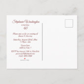 Glitzern & Glamour, Rose Gold Geburtstagsparty Einladungspostkarte (Rückseite)