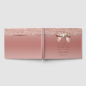 Glitzern & Glamour, Rose Gold Geburtstagsparty Gästebuch (Voll)