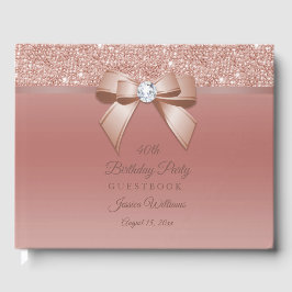 Glitzern & Glamour, Rose Gold Geburtstagsparty Gästebuch