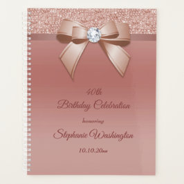 Glitzern & Glamour, Rose Gold Geburtstagsparty Planer