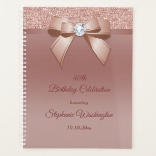 Glitzern & Glamour, Rose Gold Geburtstagsparty Planer