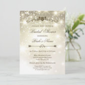 Glitzern Glitzer aus Gold - Brautparty Einladung (Stehend Vorderseite)