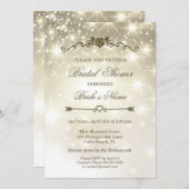 Glitzern Glitzer aus Gold - Brautparty Einladung (Vorne/Hinten)