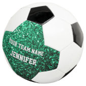 Glitzern Glitzer für Smaragdgrün Fußball (Dreiviertel)