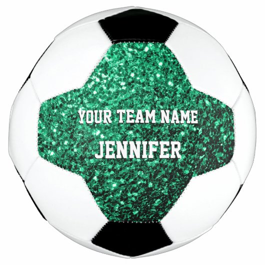 Glitzern Glitzer für Smaragdgrün Fußball (Vorderseite)