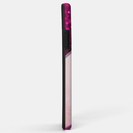 Glitzern Glitzer-Monogram-Skriptname Case-Mate iPhone Hülle (Hinten/Rechts)