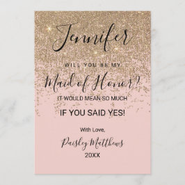 Glitzern Glitzer Trauzeugin Rosa Rosa Einladung