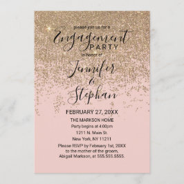 Glitzern Glitzer Verlobung Rosa Rosa Einladung