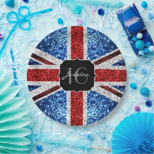 GLITZERN Glitzern Sweet 16 Pappteller (Party)