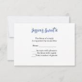 GLITZERN Glitzern Sweet 16 RSVP Karte (Rückseite)