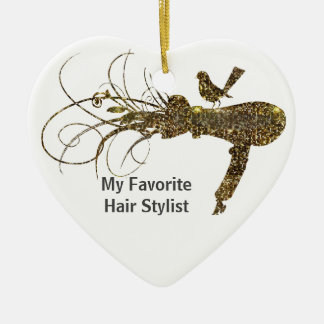 Glitzern Hair Stylist Salon Haartrockner mit Birdi Keramik Ornament