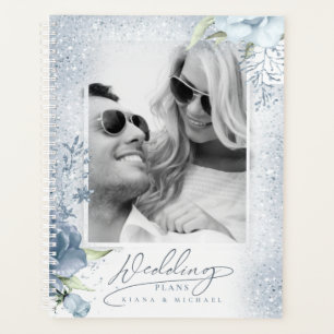 Glitzern Hochzeit Dusty Blue ID889 Planer