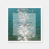 Glitzern Hochzeiten am Strand Serviette (Vorderseite)