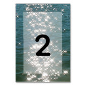 Glitzern Hochzeiten am Strand Tischnummer (Rückseite)
