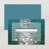 Glitzern Hochzeiten von RSVP Cards Karte (Vorne/Hinten)