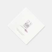 Glitzern Hochzeiten: weiß/Mauve-ID889 Serviette (Ecke)