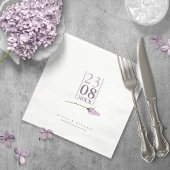 Glitzern Hochzeiten: weiß/Mauve-ID889 Serviette
