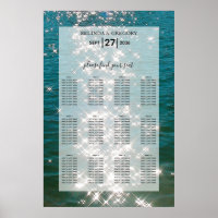 Glitzern Hochzeitsdiagramm für das Meerwasser am S