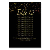 Glitzern Hochzeitsskizze mit Sitzkarte Tischnummer (Rückseite)