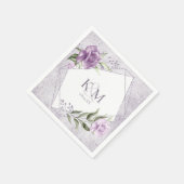 Glitzern Hochzeitstipps Mauve ID889 Serviette (Ecke)