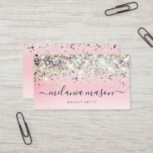 Glitzern Holographic Lila Glitzer Makeup Artist Visitenkarte