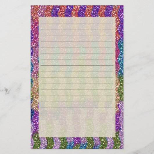 Glitzern in den Wellen Briefpapier (Vorderseite)