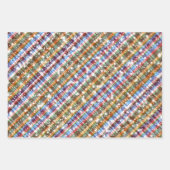Glitzern in tropischen Regenbogen-Blätter, Retrofa Geschenkpapier Set (Vorderseite 2)
