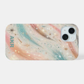 Glitzern iPhone 15 Hülle (Rückseite (Horizontal))