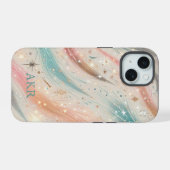 Glitzern iPhone 15 Hülle (Rückseite (Horizontal))