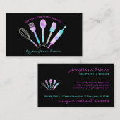 Glitzern Konditorei Koch Kochen Zuhause made food Visitenkarte (Vorne/Hinten)