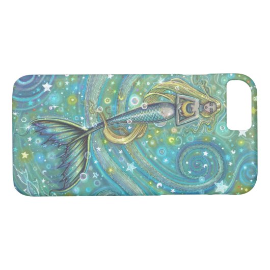 Glitzern Mermaid Art Fantasy Design Case-Mate iPhone Hülle (Rückseite (Horizontal))