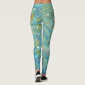 Glitzern Mermaid Fantasy Art Leggings (Rückseite)
