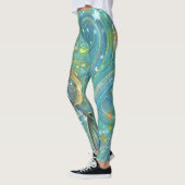 Glitzern Mermaid Fantasy Art Leggings (Links)